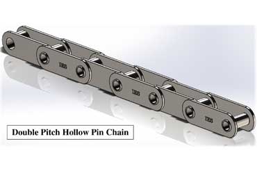 Double Pich Hollow Pin Chain